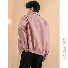 现货-春秋美式复古皮衣男潮牌街头时尚外套皮夹克-AP23064-P105，男装夹克，电商A351