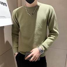 冬季圆领毛衣男士针织套头毛衣修身纯色毛线针织衫韩版外套S527，男装针织衫/毛衣，星座1116A-2（原606A-1）