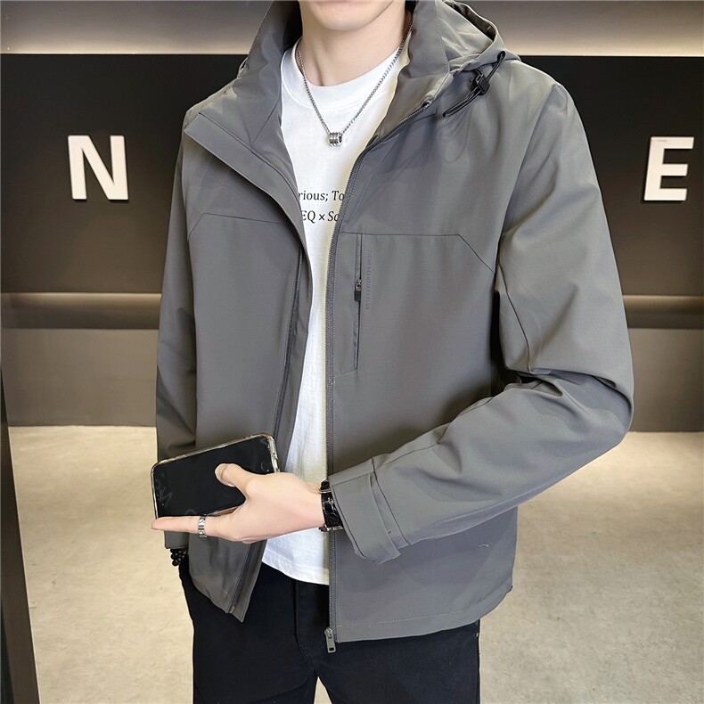 轻商务连帽春季外套2026新款男装夹克C317-8881-P135，男装夹克，电商C317