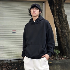 抖音得物高品质二开秋冬美式高街重磅结构辑明线连帽卫衣外套W75，男装卫衣，电商A486