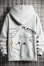 KS21129-P38连帽开衫卫衣男运动外套大码班服网格挂拍，男装卫衣，电商A040A