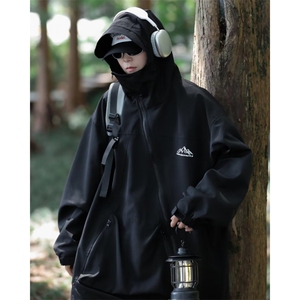 山系户外防水冲锋衣外套男秋季新款三合一斜拉链登山夹克 W9283图片
