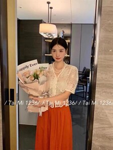 2022夏装 新款 短袖蕾丝 外套 小衫图片