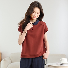 运动女夏薄款2025新款卫衣宽松休闲小个子妈妈七分裤时尚两件，女装T恤，忆绮罗