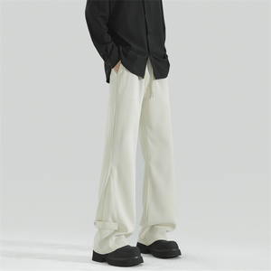 26微喇休闲西裤时尚百搭潮流拼接直筒高个子裤子504-K209-P45控68图片