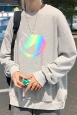 S6138-P28加绒款-P33秋季圆领卫衣男大码韩版宽松长袖外套，男装卫衣，电商A040