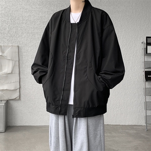 M-8XL春季棒球服外套男大码立领飞行员夹克潮牌休闲衣服JK001P65图片