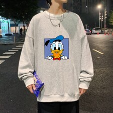 S6223-P28  秋季圆领卫衣男大码韩版宽松长袖外套图片