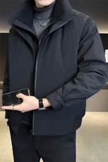 新标90绒店主风冬季男士立领假两件羽绒服保暖外套2668-P265，男装羽绒服，电商B328