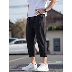 2026夏季新品七分休闲萝卜裤潮流脚口扣袢K383-P30，男装休闲裤，电商A178