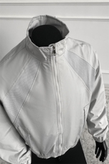 1美式罗纹拼接袖子褶皱大码M-5XL教练夹克男JK78056P69控105，男装夹克，星座226-2