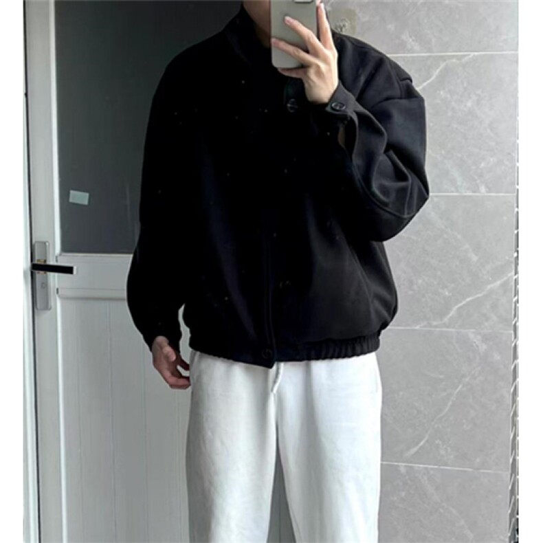 新款休闲春秋季立领毛呢外套男韩版潮流夹克ins痞帅MW11,男装夹克,星座1116A（原606A-3）