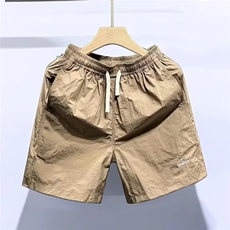 基础款纯色短裤男女日系2025夏季刺绣宽松速干沙滩运动五分裤，男装休闲裤，电商B212（原钱塘6029）