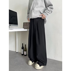 欧货高腰抽绳新款宽松休闲直筒运动长裤K466p45，男装休闲裤，电商D315A