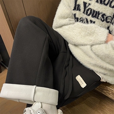 冬季新款大码休闲卫裤德绒裤子23XK66678-常规P50控68加绒P60控88，男装休闲裤，电商A042