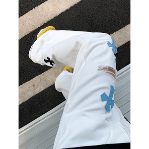秋冬潮牌复古阔腿裤男宽松直筒百搭牛仔裤N991-P50图片