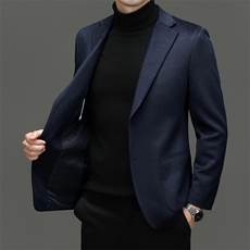 CK5558钱塘2020-2商务休闲简约厚款冬季中年男士毛呢外套P350，男装毛呢大衣，钱塘207-2