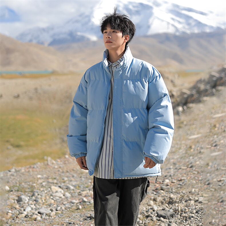 立领棉服男士外套秋冬季加厚保暖时尚户外棉衣男装,男装棉衣,玖雅羊绒
