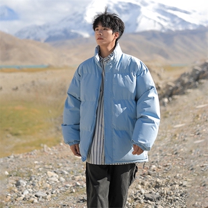 立领棉服男士外套秋冬季加厚保暖时尚户外棉衣男装图片