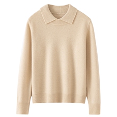 2025年秋季新款七针双领纯色针织羊绒衫时尚休闲通勤百搭，女装羊绒衫，博友羊绒