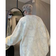 W6160P45控68脏脏扎染65棉圆领宽松设计卫衣，男装卫衣，电商B205