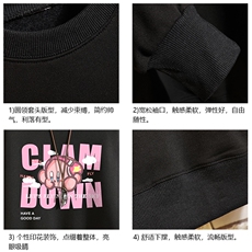 S6318-P28加绒款-P33秋季圆领卫衣男大码韩版宽松长袖外套砖墙，女装短外套，电商A040A