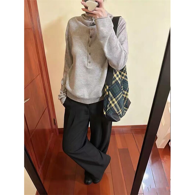 网图有货简约超软糯亲肤连帽针织衫男女散口卷边毛衣A1276-P72,男装针织衫/毛衣,星座1505