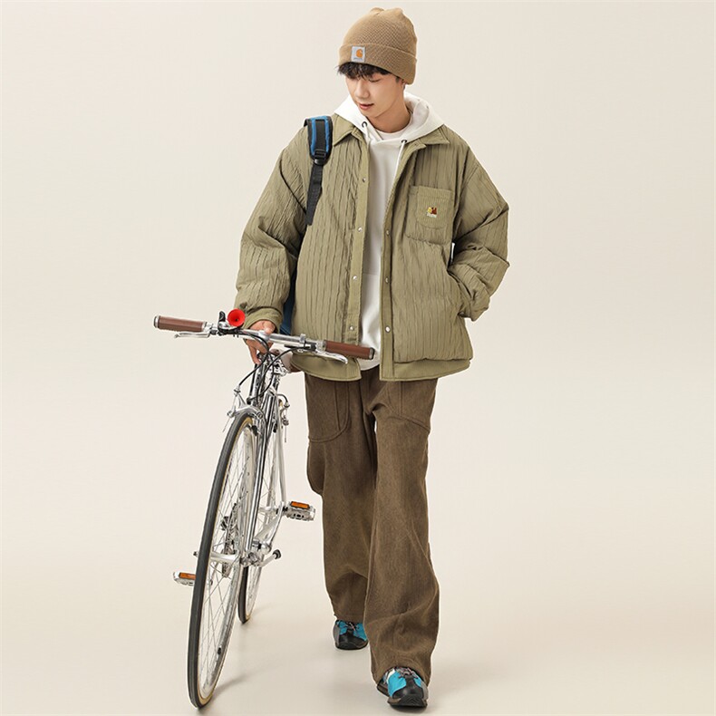 2025冬季新款男日系潮牌立领白鸭绒羽绒服加厚外套棉衣YR56-F205图片