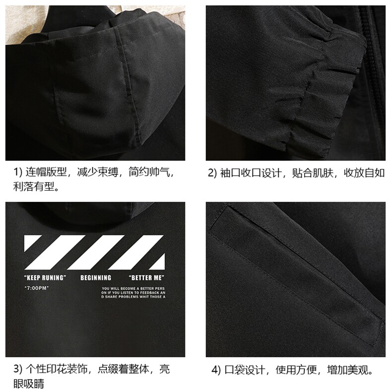 JK65128-P45连帽夹克男大码胖子棒球服上衣外套砖墙挂拍,男装夹克,电商A040A