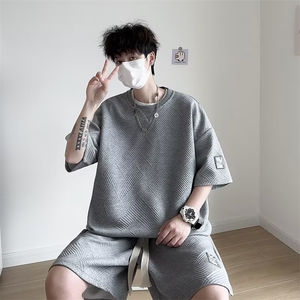 男潮流休闲套装宽松运动套装T08P40图片