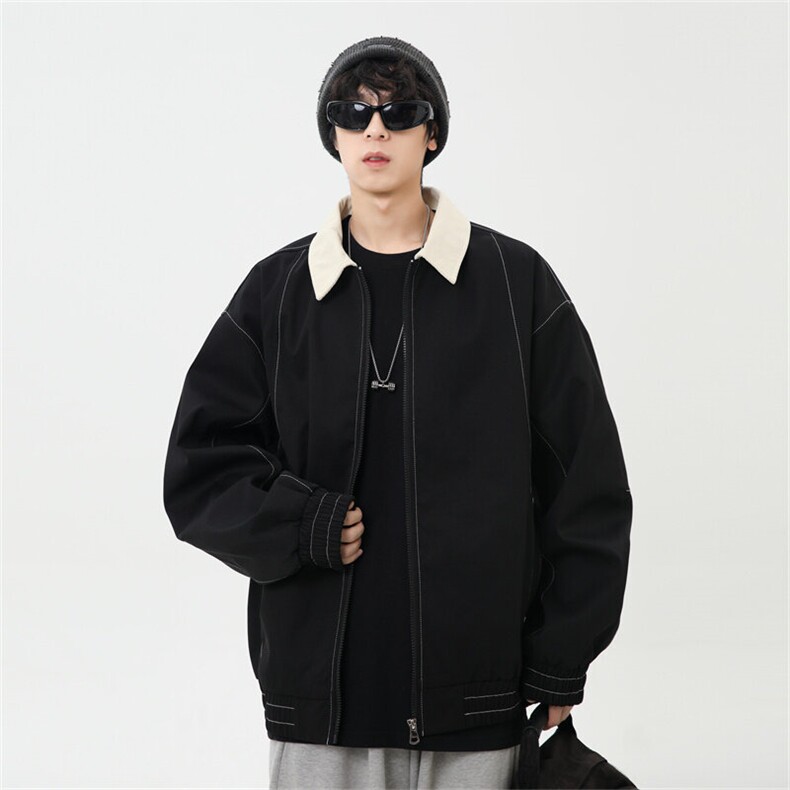 2025春休闲痞帅工装翻领夹克潮流外套得物二开XZ301b-2-JK2585P78图片