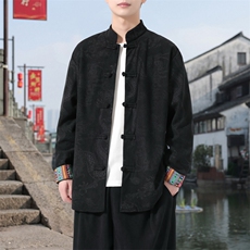男士衬衫外套灯芯绒夹克盘扣立领风XZ1512-2512-P55，男装夹克，星座1512