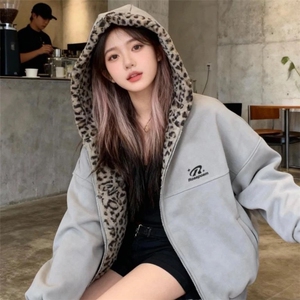 203-6 F275 P90特～冬季百搭双面穿豹纹连帽棉服，男装棉衣，星座203-6(原电商259)