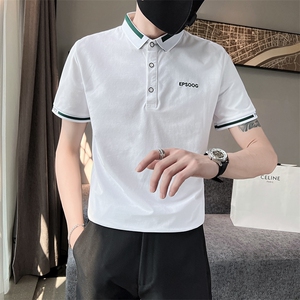 3031-P40男士短袖T恤夏季新款精神小伙半袖上衣服潮牌修身潮流男图片