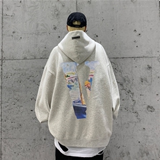 重磅高品棉350克连帽油画v卫LW6116-特p58控78（抖音不可售），男装卫衣，星座508（原C305）