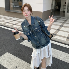 新品牛仔外套女学院风F9805---P155--K208，女装短外套，2C253