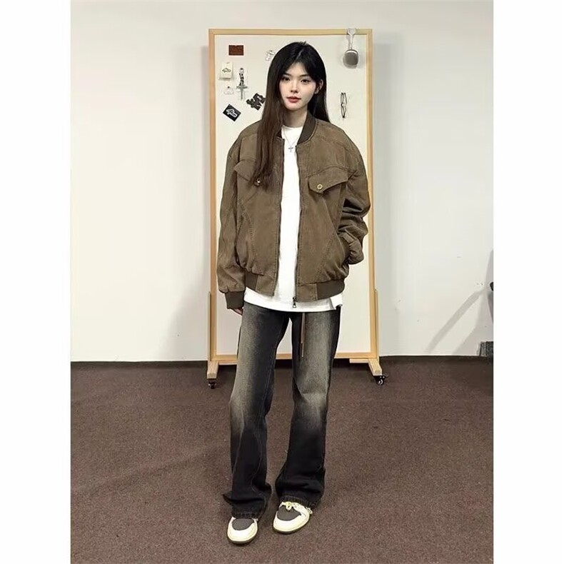现货DJK621-特批55抖音质量工装夹克男女秋冬季休闲宽松,男装夹克,星座603-2