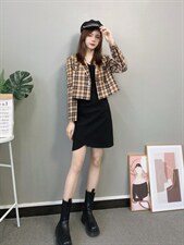 2021秋季新款西装连衣裙两件套两个色，女装西装，中广青青