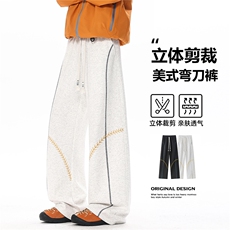 美式抽绳工装裤男女复古宽松休闲裤KZ636-P50，男装工装外套，星座308B-2