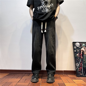 k1078-p45-控68  现货宽松拉链cleanfit牛仔裤马丁靴黑暗图片