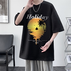 麂皮绒短袖t恤男大码半袖男JD82266-P25，男装T恤，电商A040