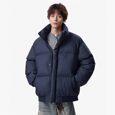 新款冬季羽绒立领PU皮棉服棉袄韩版宽松外套A436-2522-P80，男装棉衣，电商A436