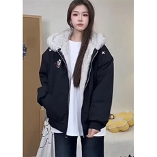 潮毛领连帽仿兔毛座山雕棉服短宽棉衣派克服流行MYS604，男装棉衣，星座1116A（原606A-3）
