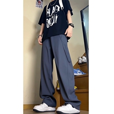 直播得物大码宽松夏季冰丝裤休闲裤西裤K36特批45，男装休闲裤，星座617B