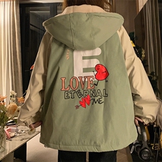 棒球服外套女冬加绒加厚学生宽松风连帽羊羔毛棉衣ins潮C430-P95，男装棉衣，星座911-2(原星座613-2）