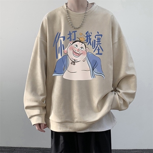 麂皮绒卫衣男大码重磅长袖t恤男 JW81437-P35 加绒款P45图片