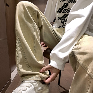 拼接牛仔裤微喇叭小直脚B342-K7029-P55直播品质