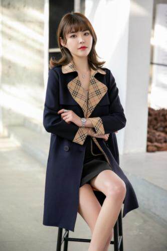 秋装新款上市、针织空气层拼格风衣M、、XL、XX、XXX，女装风衣，拉思维加丝