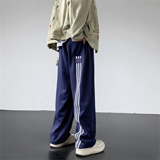 三条杠卫裤男直筒休闲裤X1213-KK163-P50，男装休闲裤，星座1213