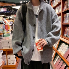 秋冬宽松男毛衣开衫纽扣针织衫慵懒风外套KS3300-P65控88，男装针织衫/毛衣，星座1212
